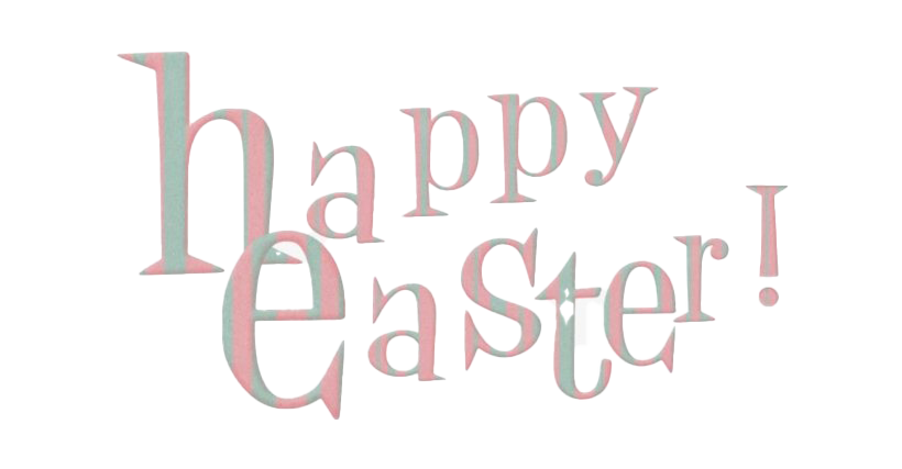 Happy Easter Logo Word PNG Image