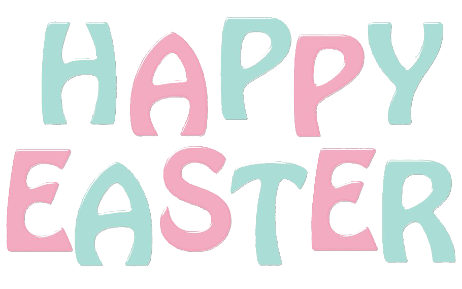 Happy Easter Logo Word PNG Transparent