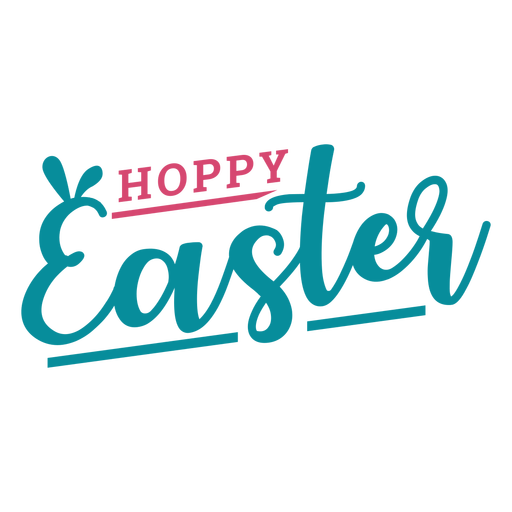 Mutlu Paskalya logosu kelime şeffaf arka plan