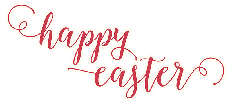 Happy Easter Logo Word Transparent PNG