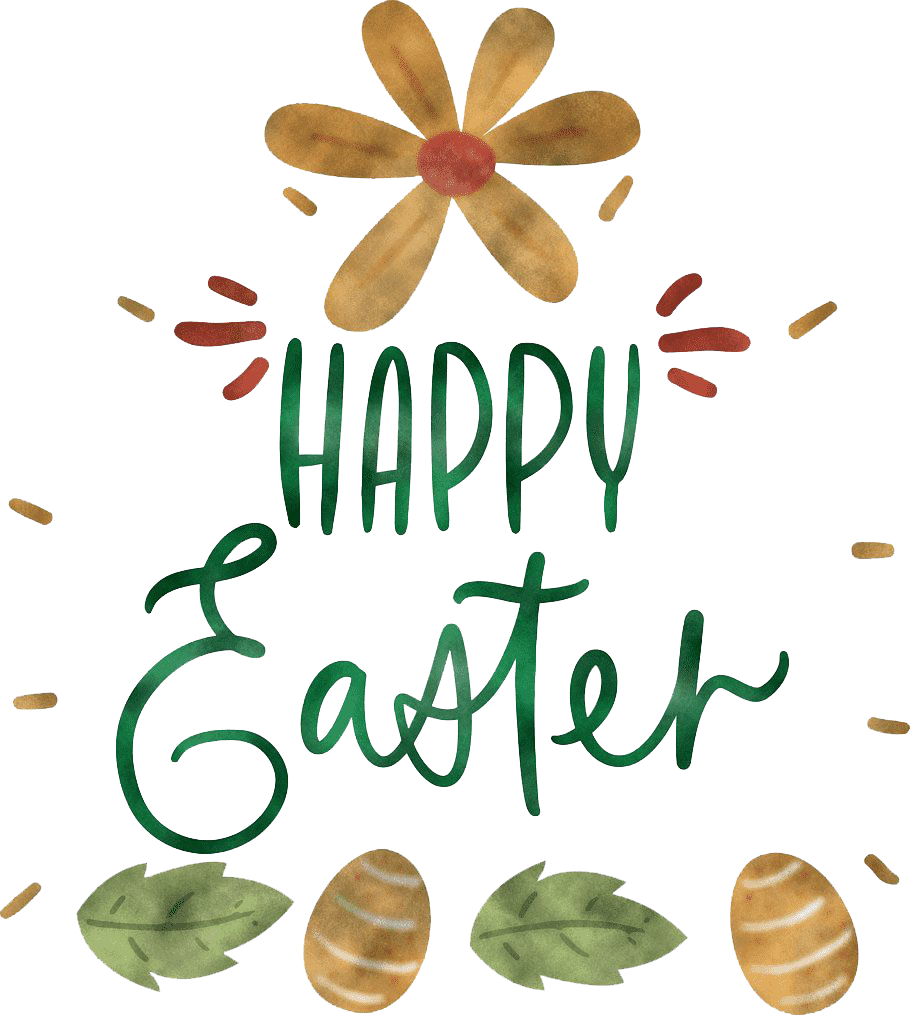 Happy Easter Text PNG Free Download