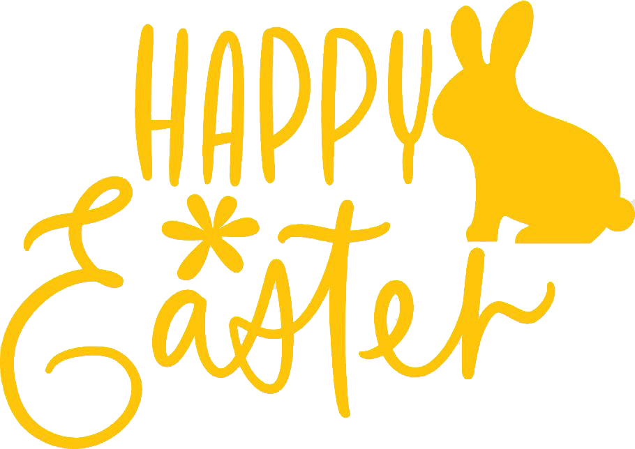 Happy Easter Text PNG Photo
