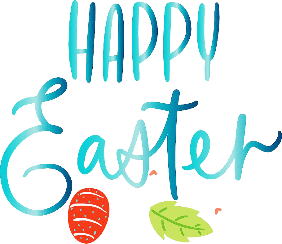 Happy Easter Text PNG Picture