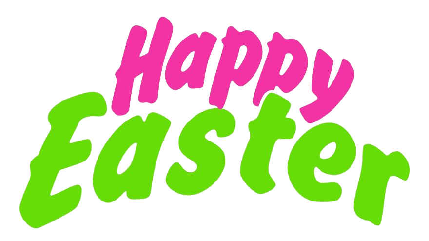 Happy Easter Text Transparent Background