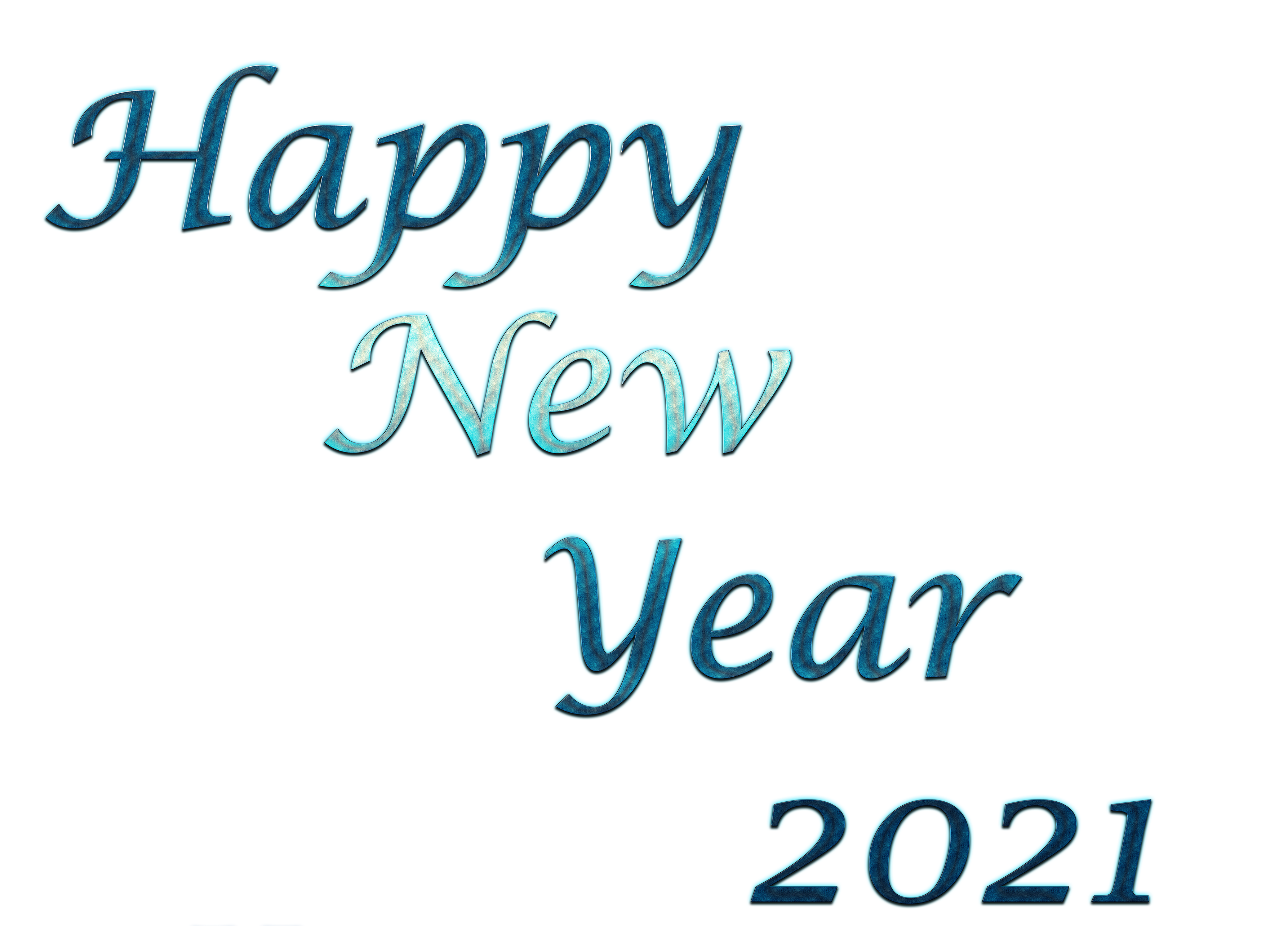 Happy New Year 2021 Transparent Background