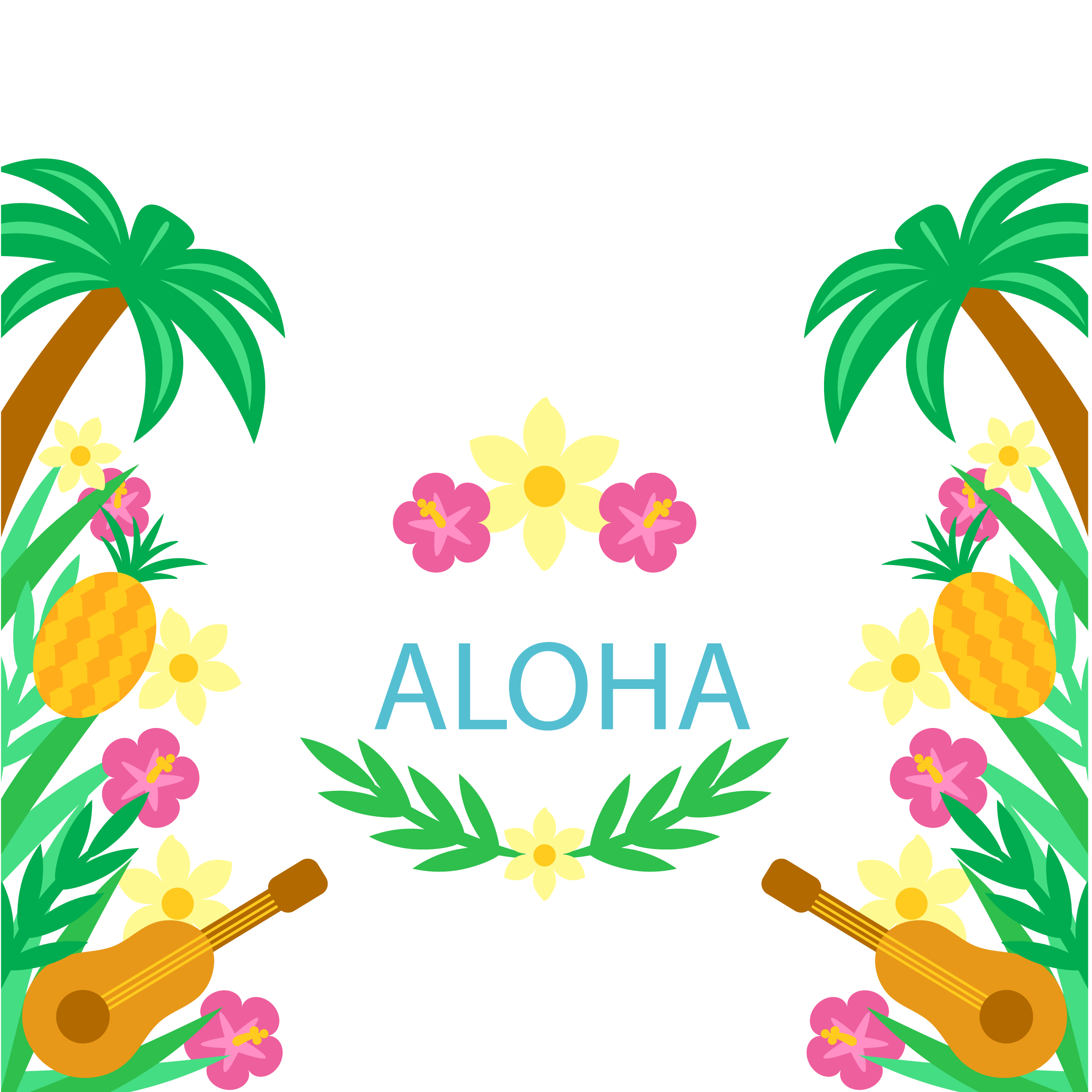 Hawaiian Luau Aloha Flower PNG Transparent Image