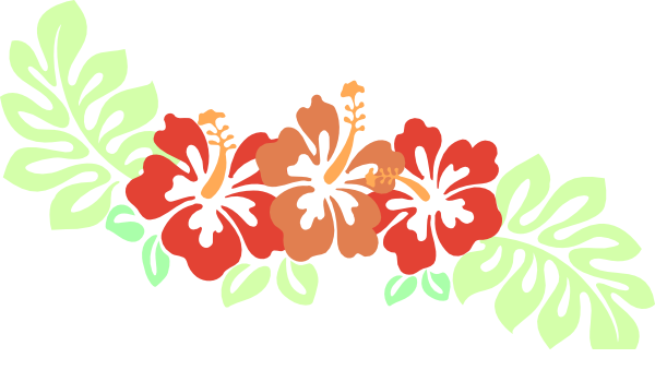 Hawaiianischer Luau-Aloha-Blume Transparenter Hintergrund