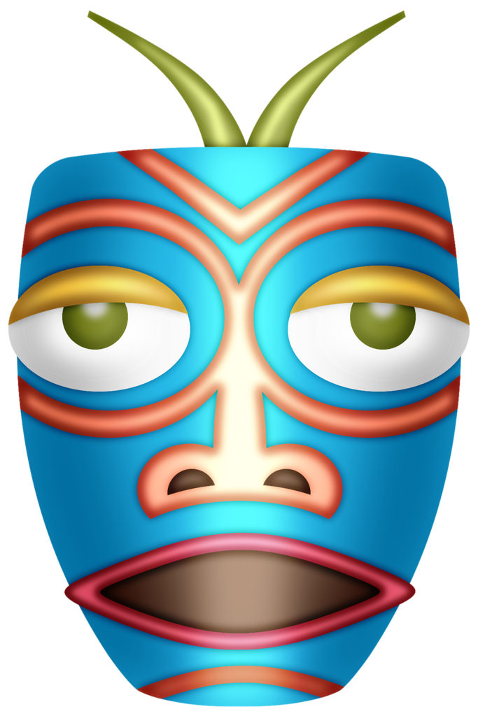 Hawaiian Luau Mask PNG File