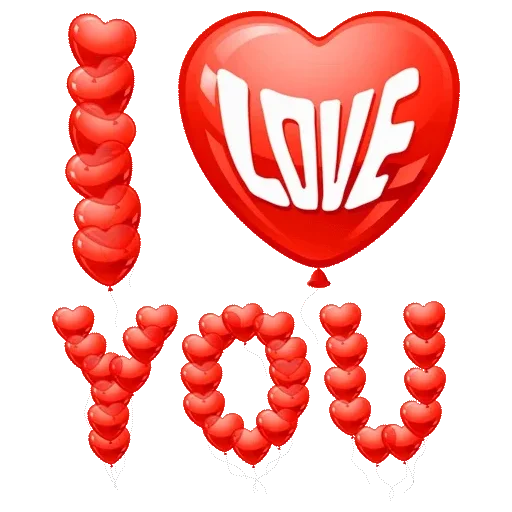 Heart I Love You Word PNG Transparent Image