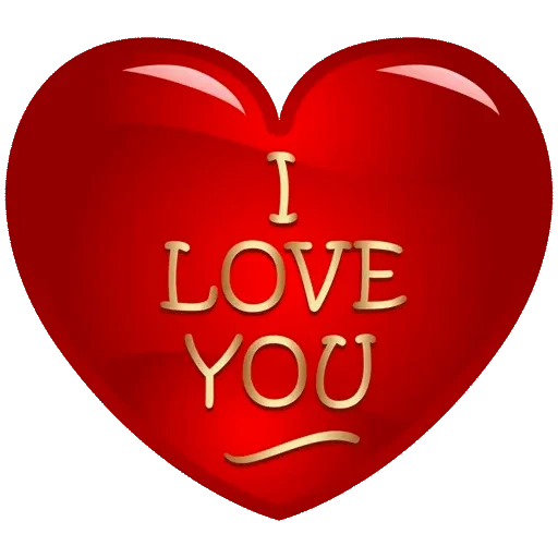 Heart I Love You Word PNG Transparent