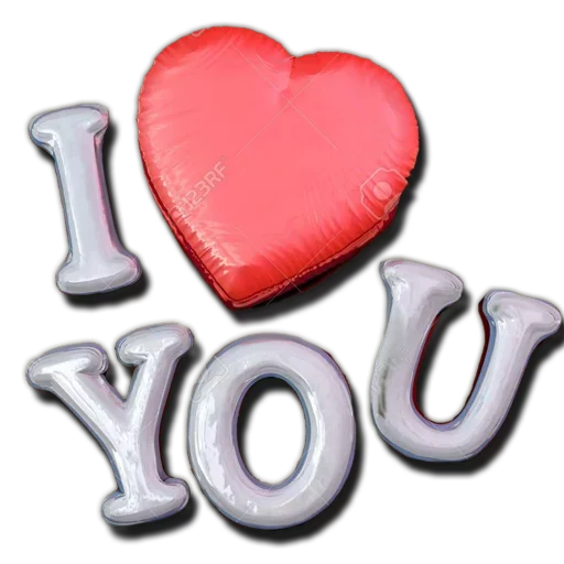Heart I Love You Word Transparent PNG