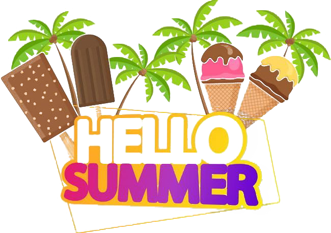 Hello Summer Word PNG Free Download