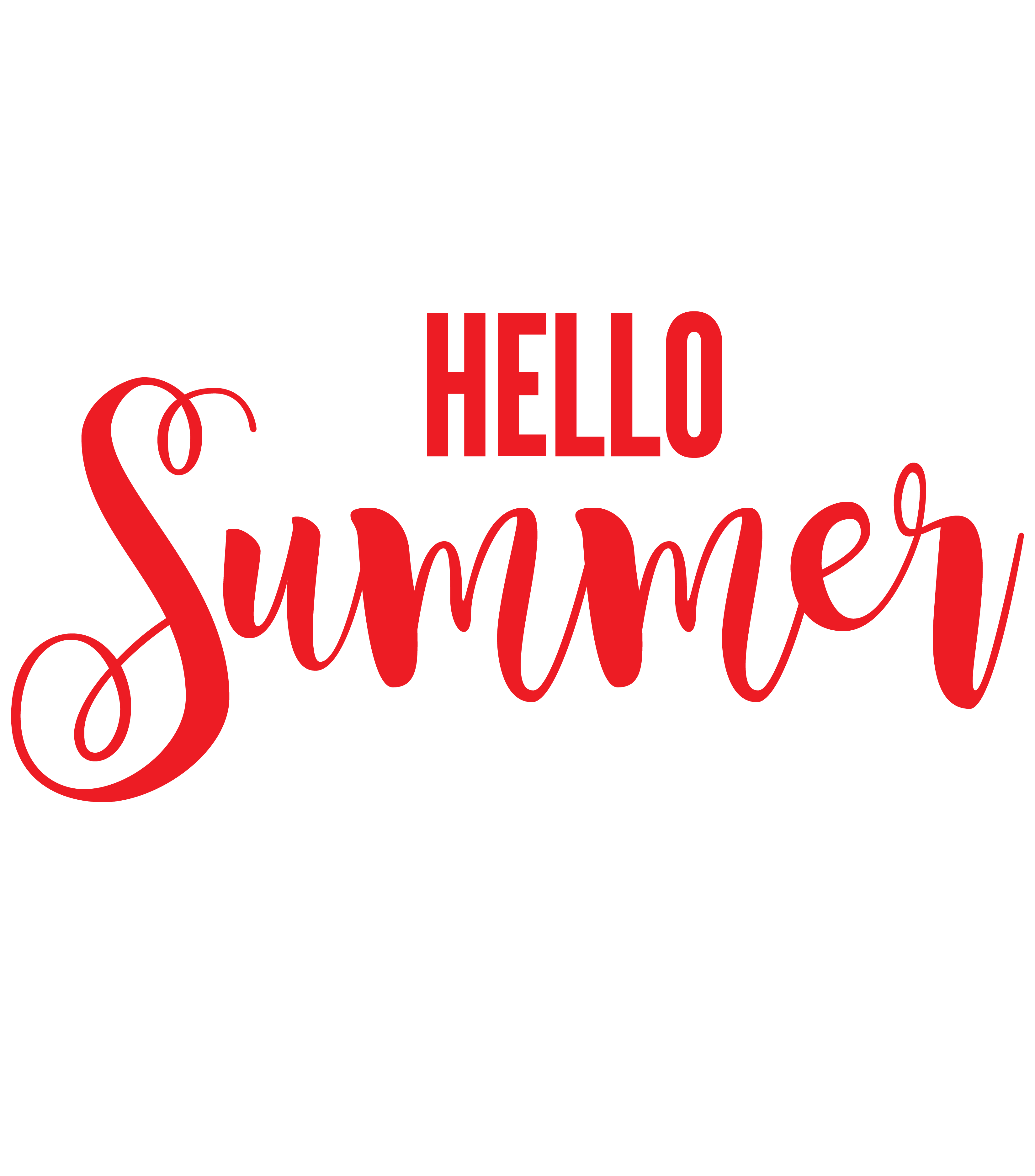 Hello Summer Word Transparent PNG