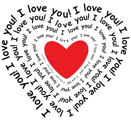 I Love You Word PNG Photo