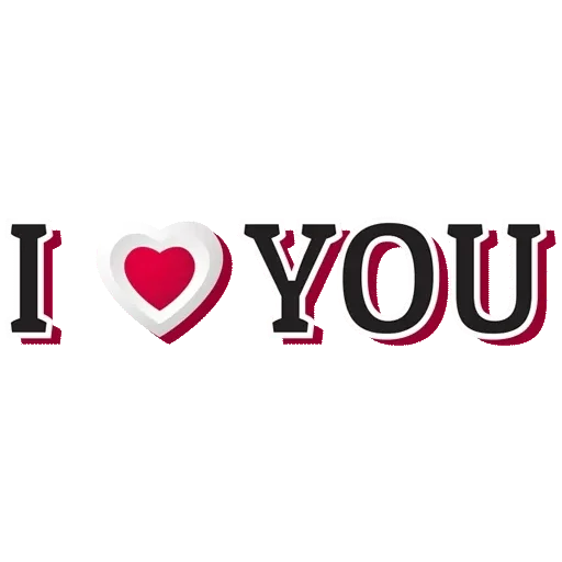 I Love You Word PNG Photos