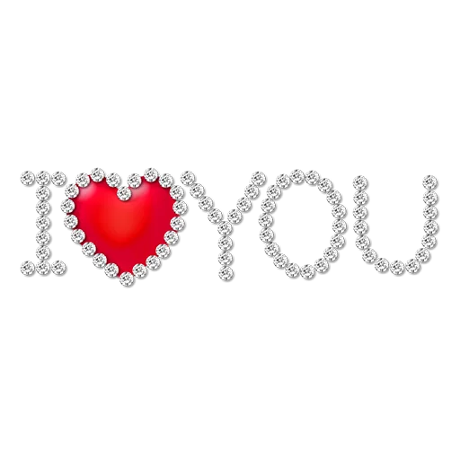 I Love You Word PNG Picture