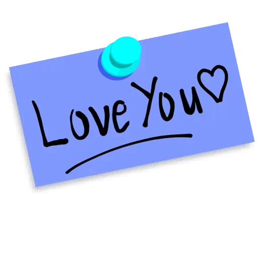 I Love You Word PNG Transparent Image