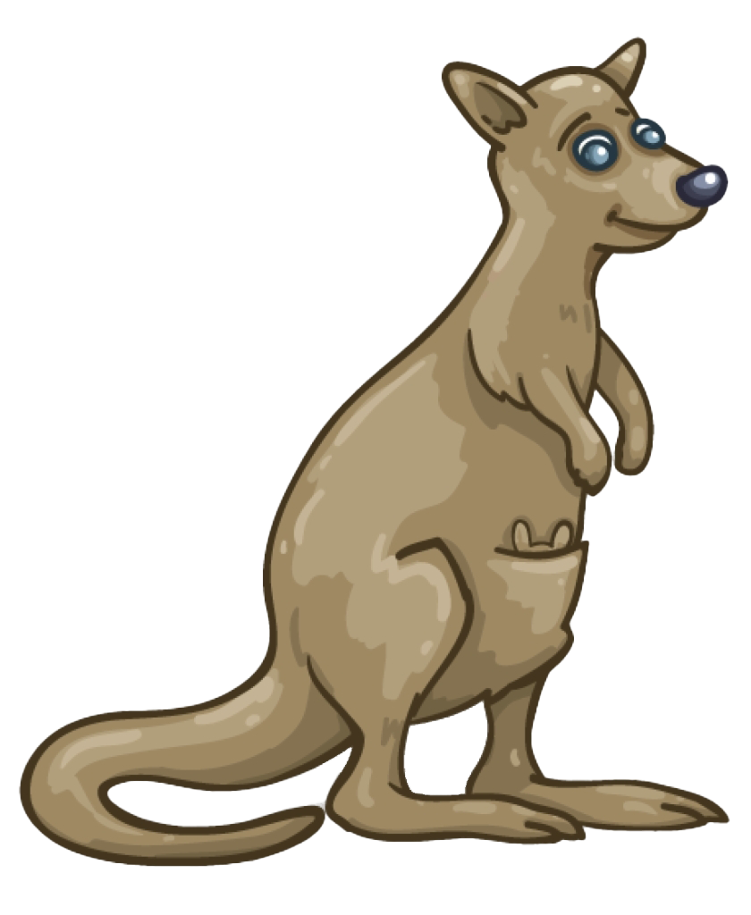 Canguru wallaby PNG clipart
