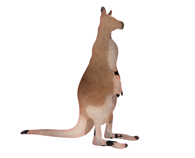 Kangaroo Wallaby PNG прозрачная картина