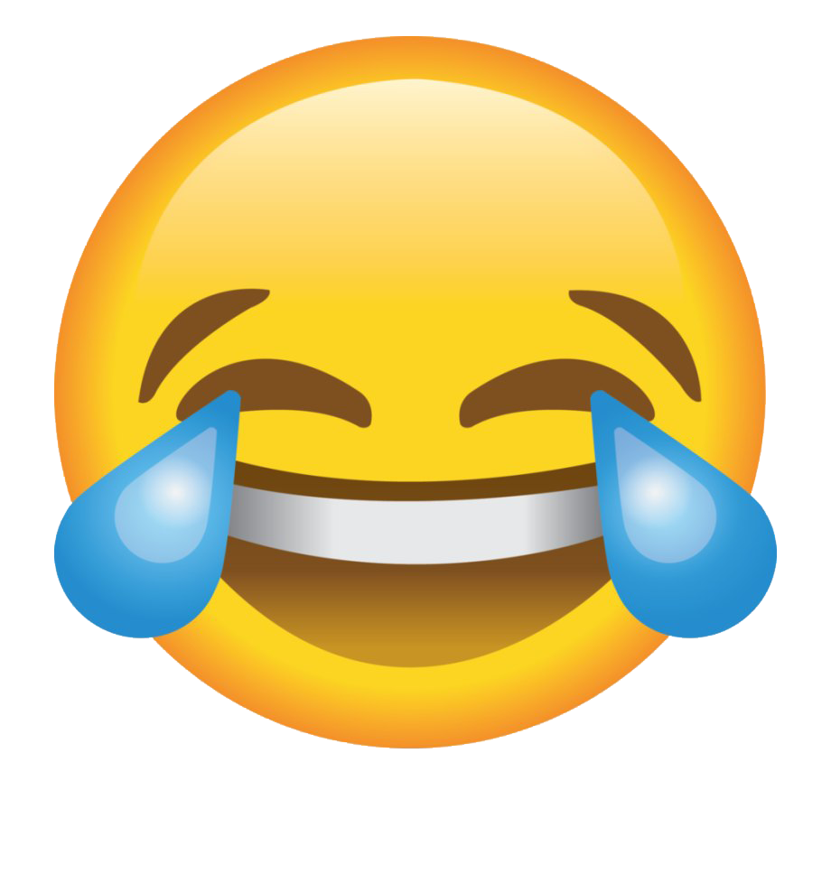 Tertawa emoji PNG foto