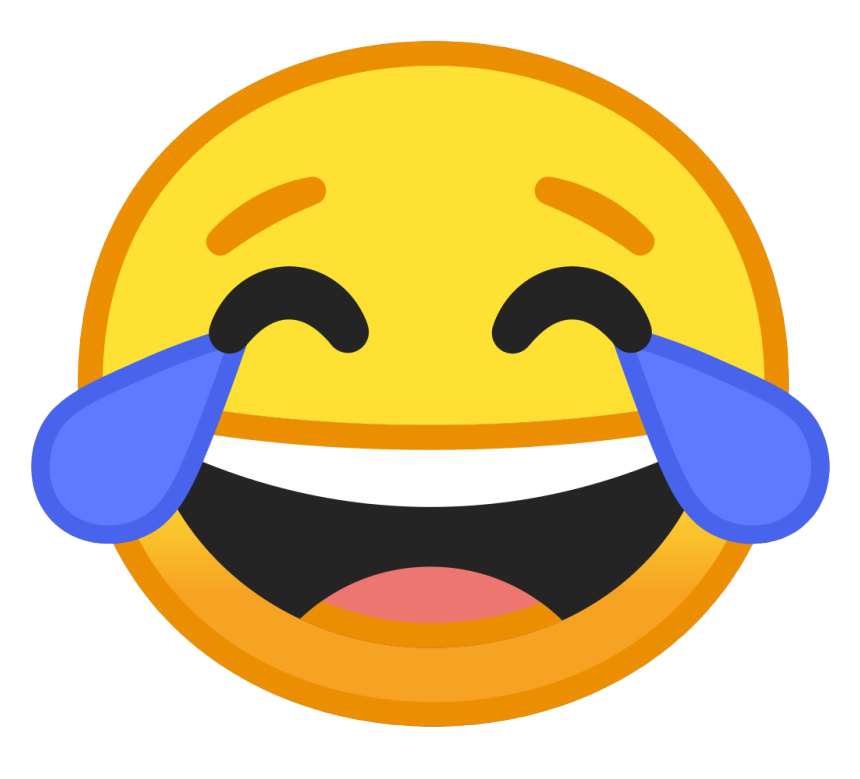 Lachen emoji PNG Foto