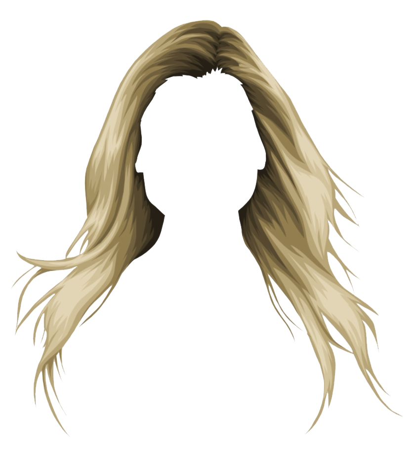 Langes blonde Haar-PNG-Clipart
