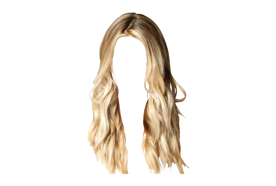 Long Blonde Hair Transparent PNG