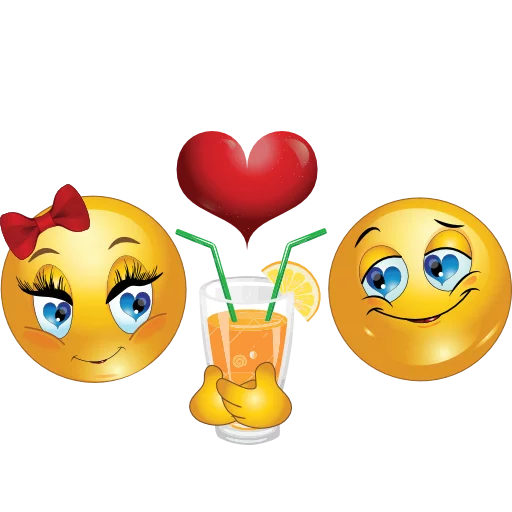 Amor emoji fundo PNG