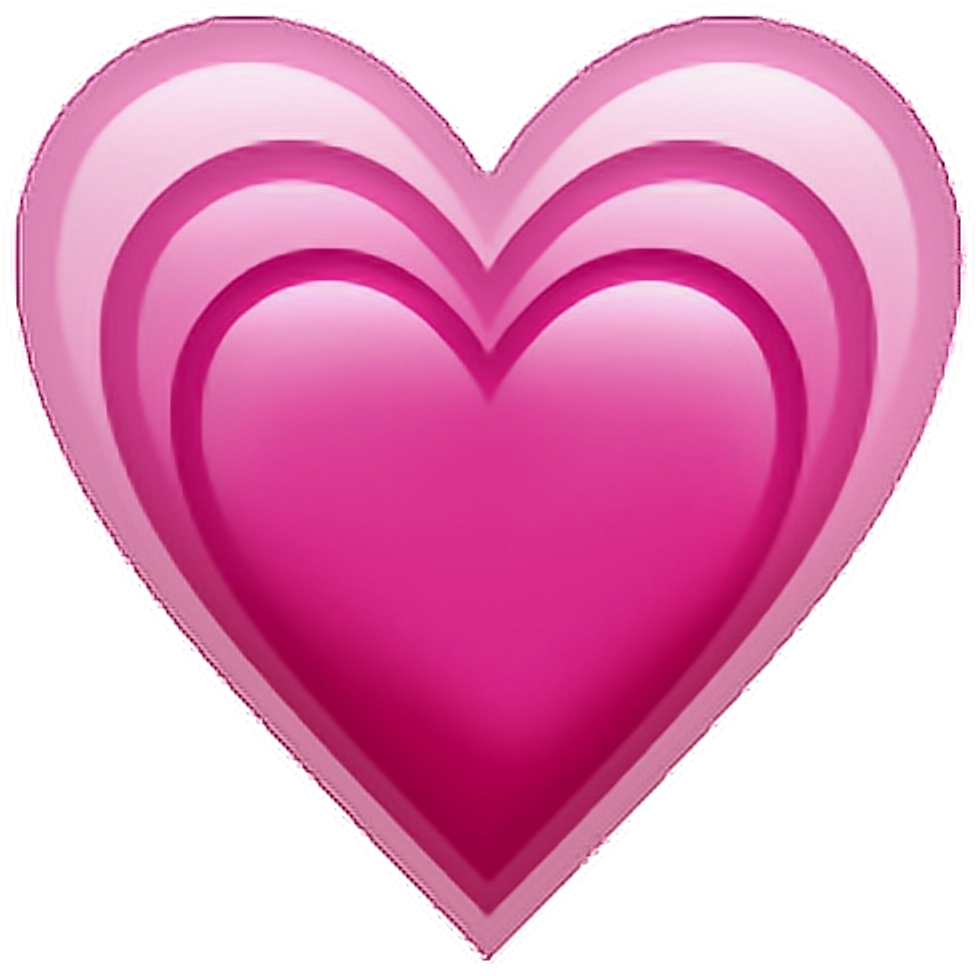 Любовь розовое сердце emoji PNG фото