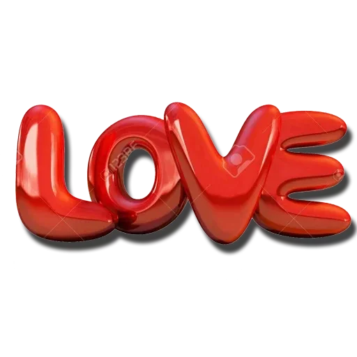 Love Word Text PNG File