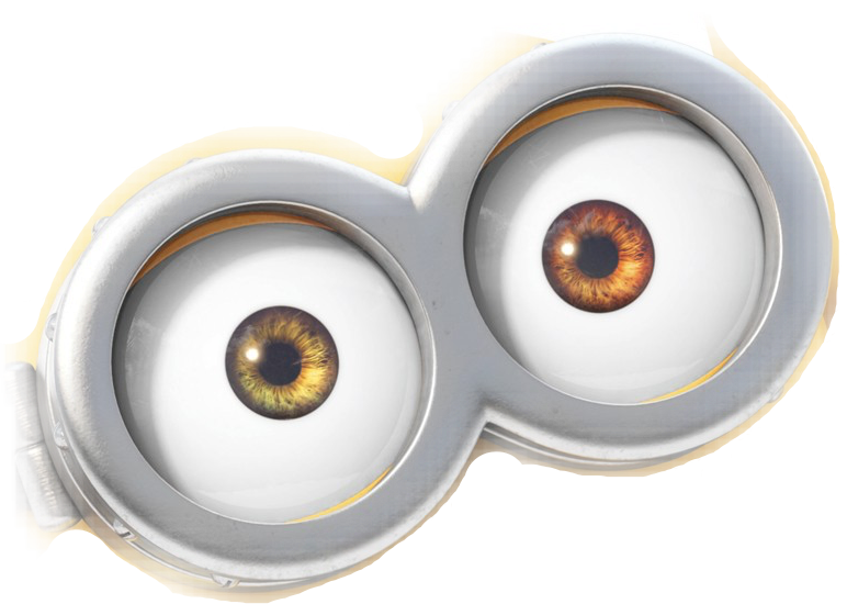 Minion Eyes PNG Background Image