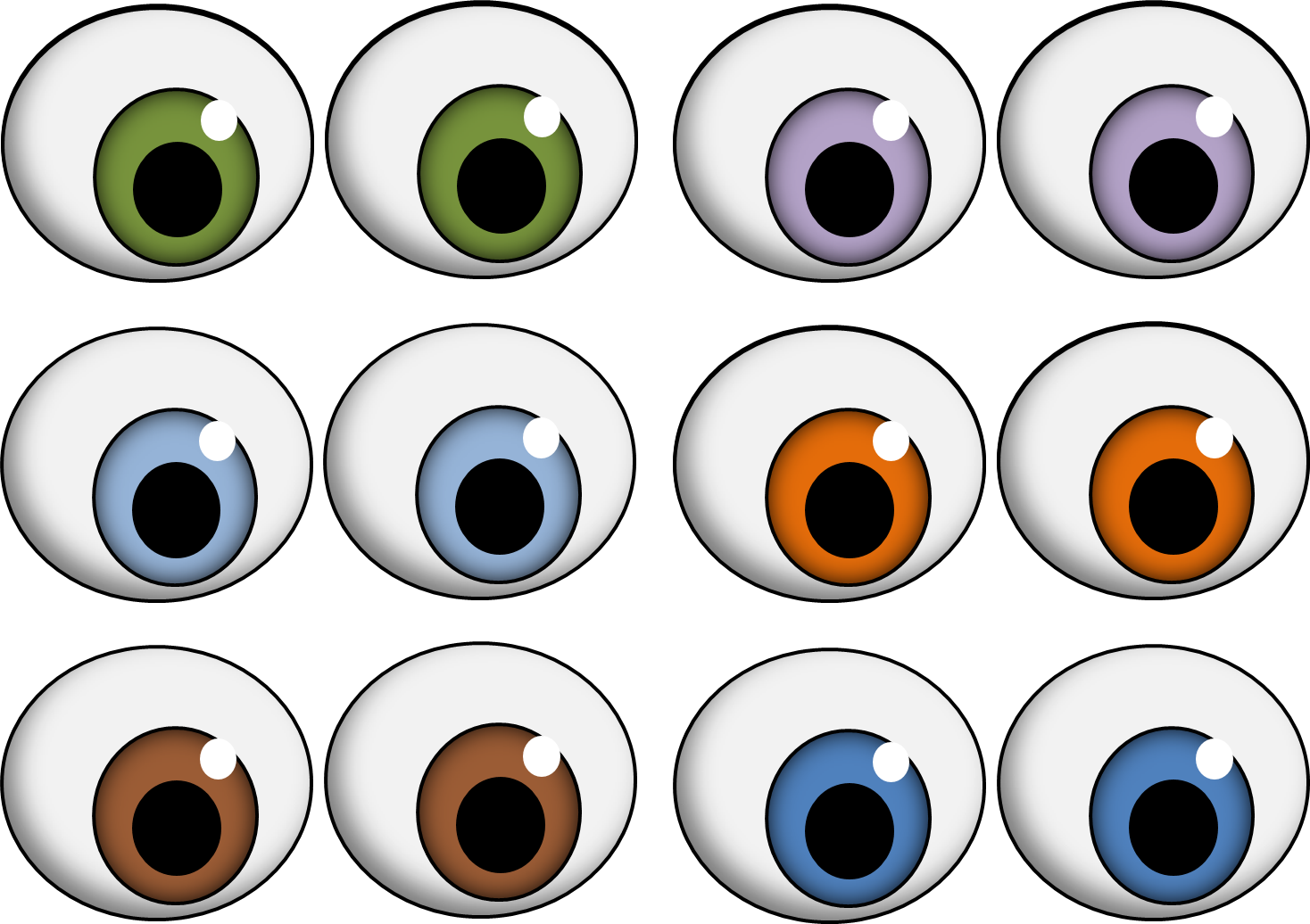 Minion Eyes PNG Transparent