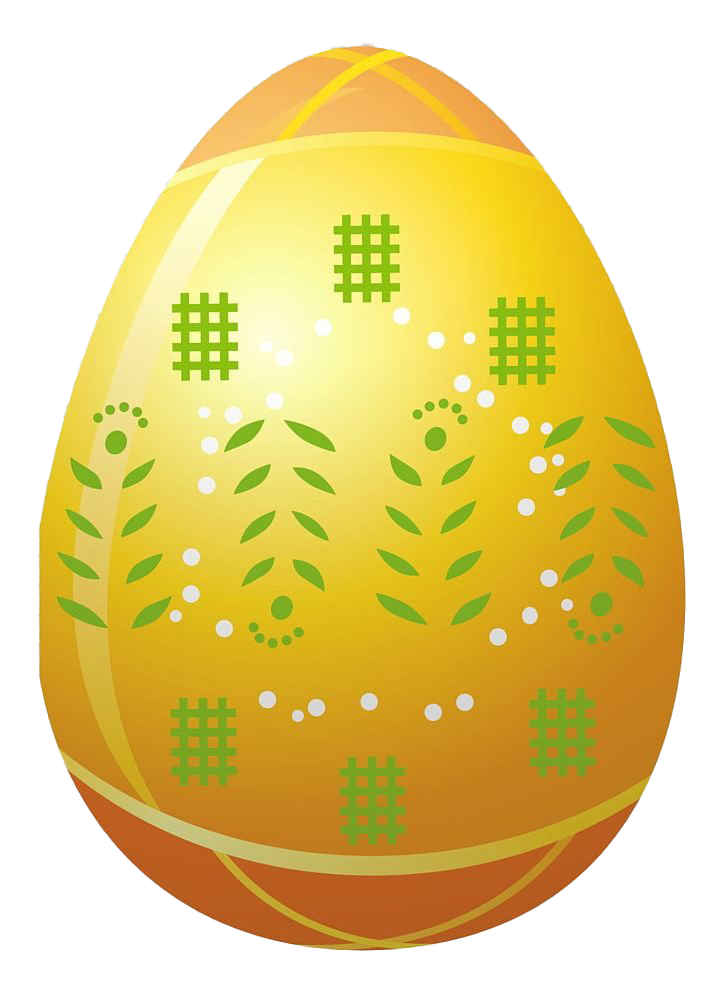 Orange Easter Egg PNG Background Image