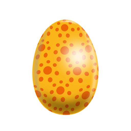 Huevo de Pascua naranja PNG HD
