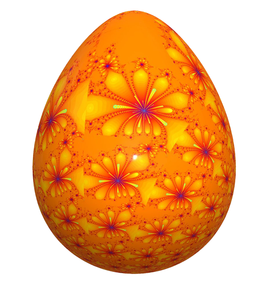 Orange Easter Egg PNG Transparent HD Photo