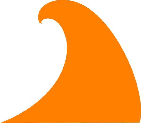 Оранжевая волна PNG скачать бесплатно