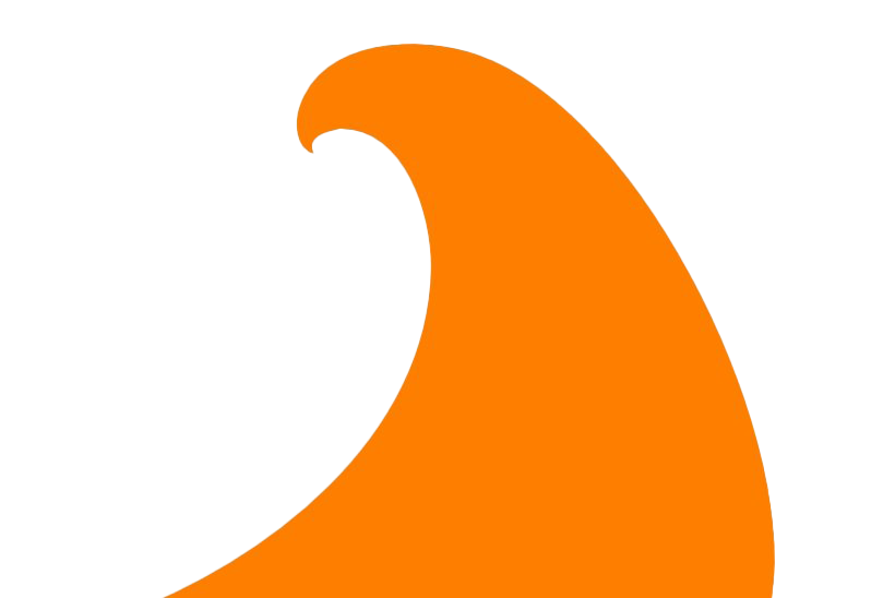 Orange Wave Transparent Background