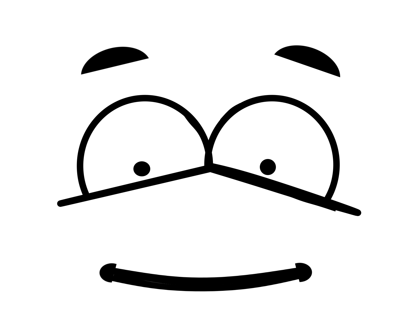 Outline Face Art Emoji PNG Clipart