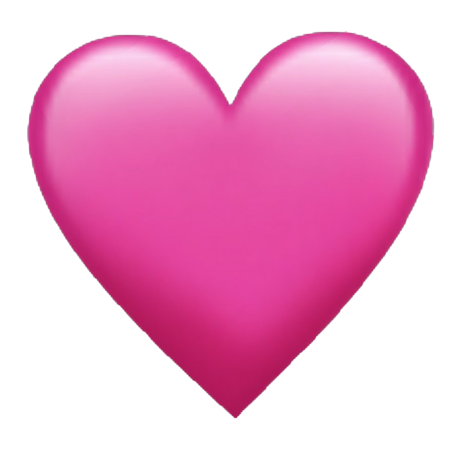 Clipart PNG Emoji cuore rosa