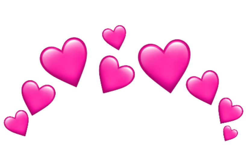 Розовое сердце emoji PNG изображение