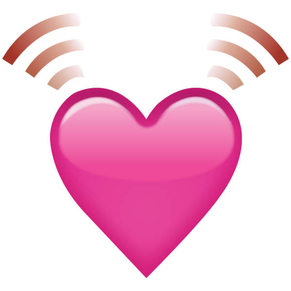 Coeur rose emoji PNG Transparent Picture