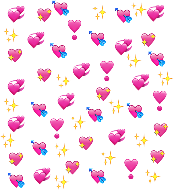 Розовое сердце emoji PNG прозрачно
