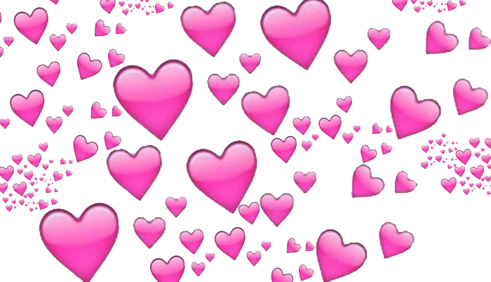 Coração rosa emoji transparente PNG