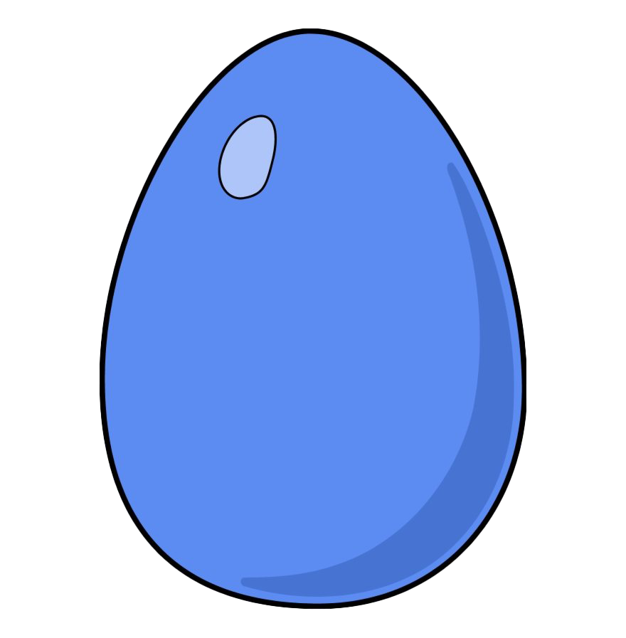 Plain Blue Easter Egg PNG Clipart