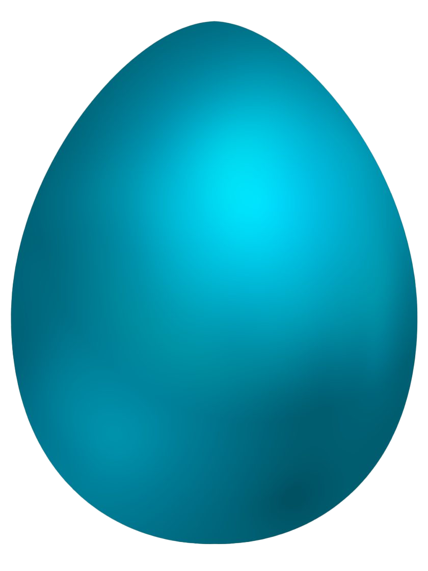 Düz Mavi Paskalya Yumurta PNG Dosyası