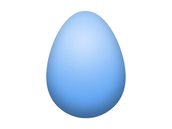 Plain Blue Easter Egg Transparent Background
