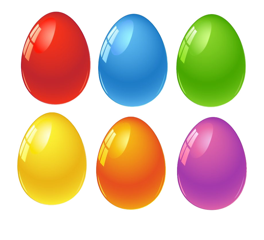 Простое красочное пасхальное яйцо PNG Image