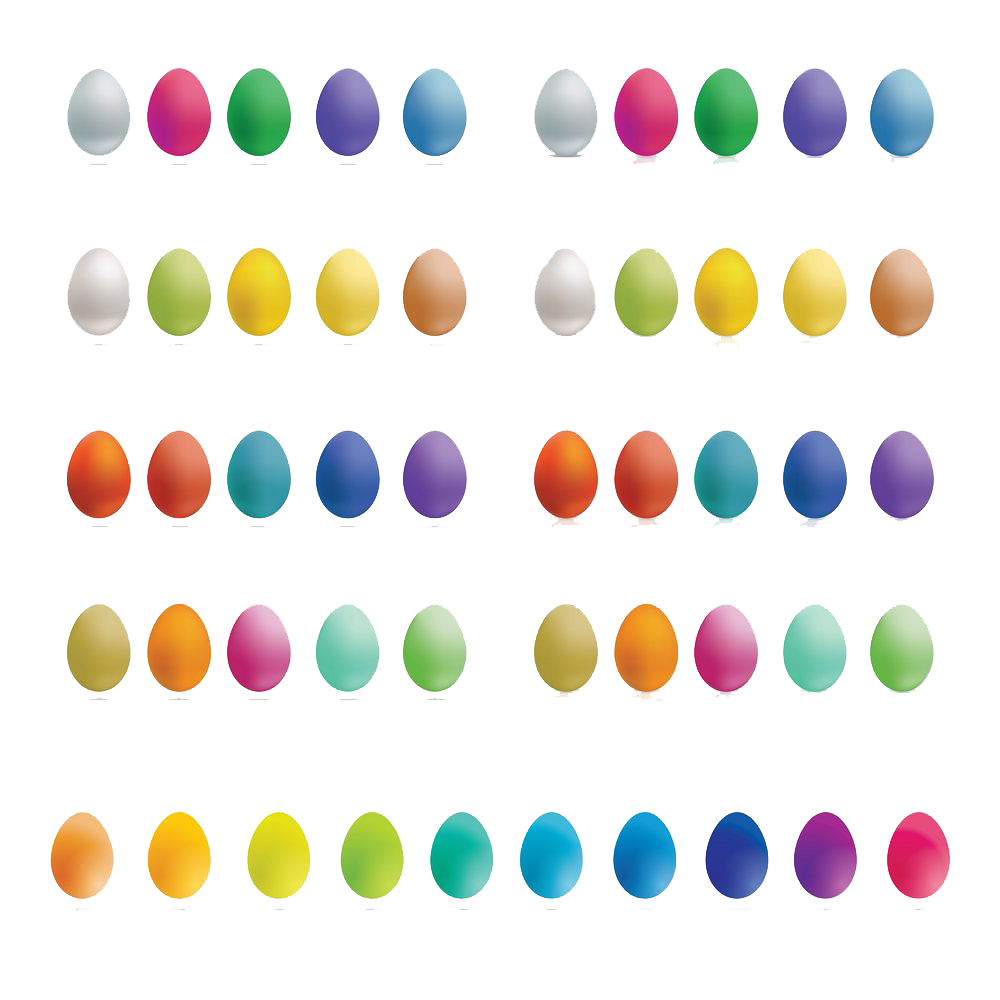 Простые красочные пасхальные яйца PNG фото