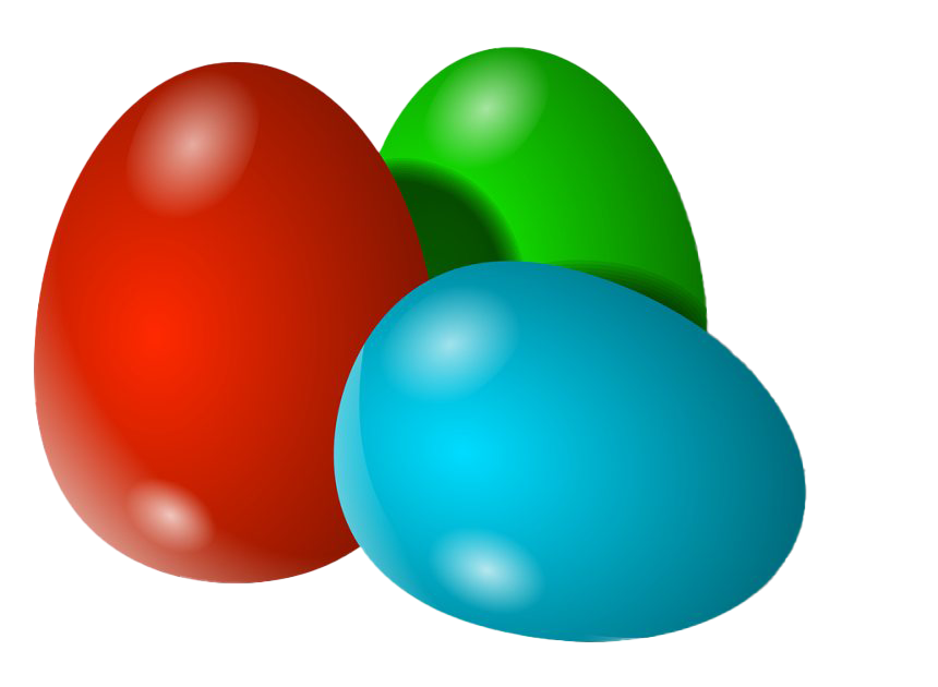 Imagem transparente de PNG de ovo de páscoa colorida