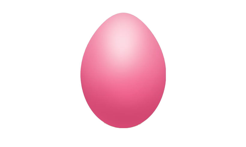 Простое розовое пасхальное яйцо PNG Image